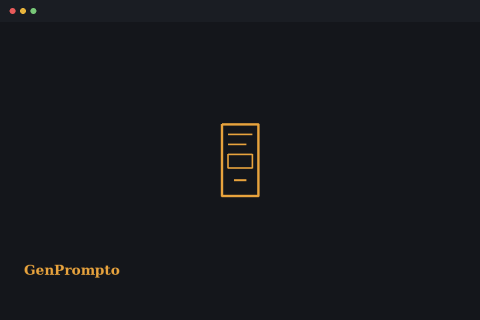 Midjourney Prompt for UI Design -- GenPrompto